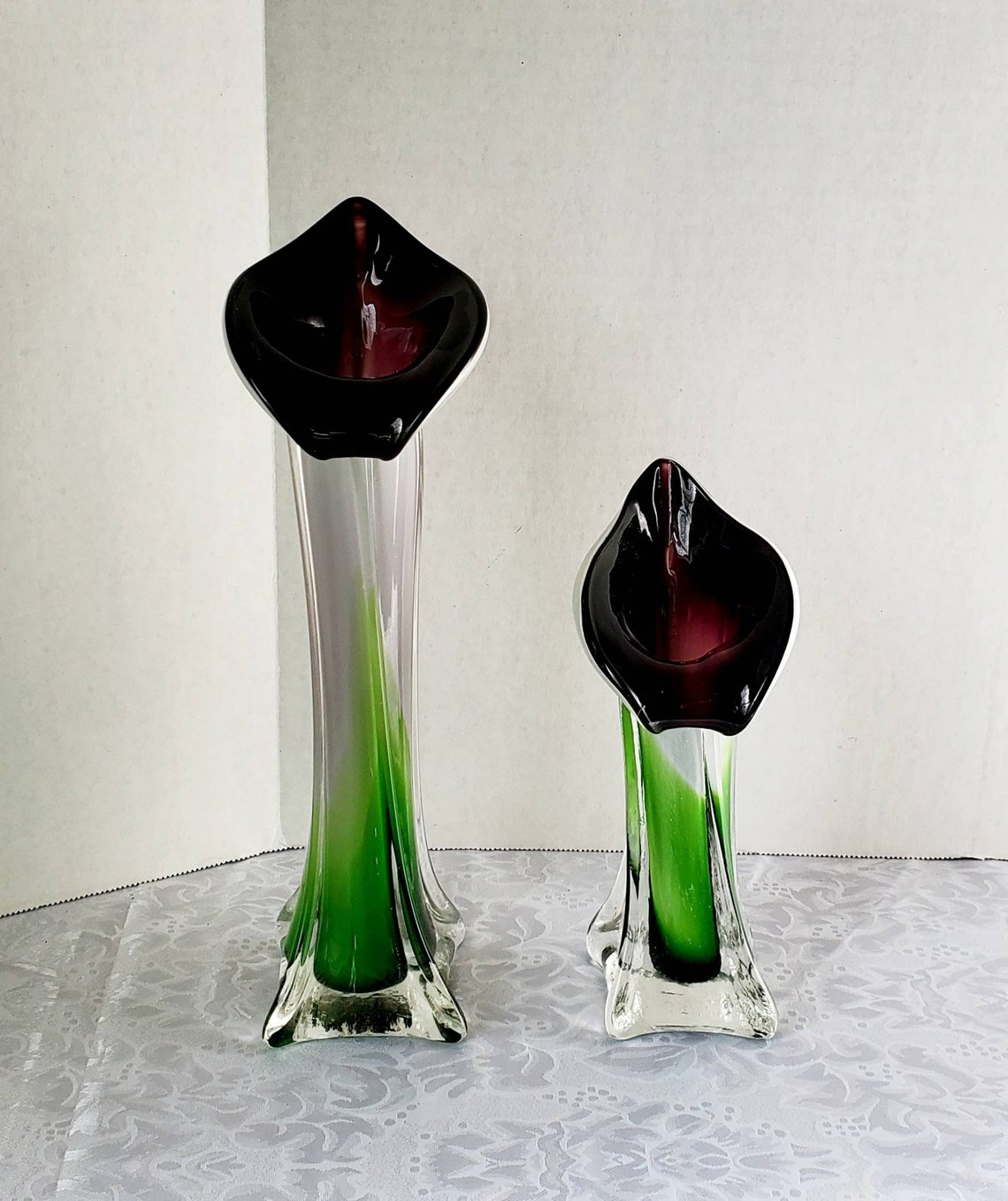 Beautiful Murano Venezia Calla Lily/jack in the Pulpit Art Etsy