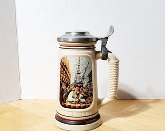 Avon 1987 The Shipbuilder Collectible Beer Stein