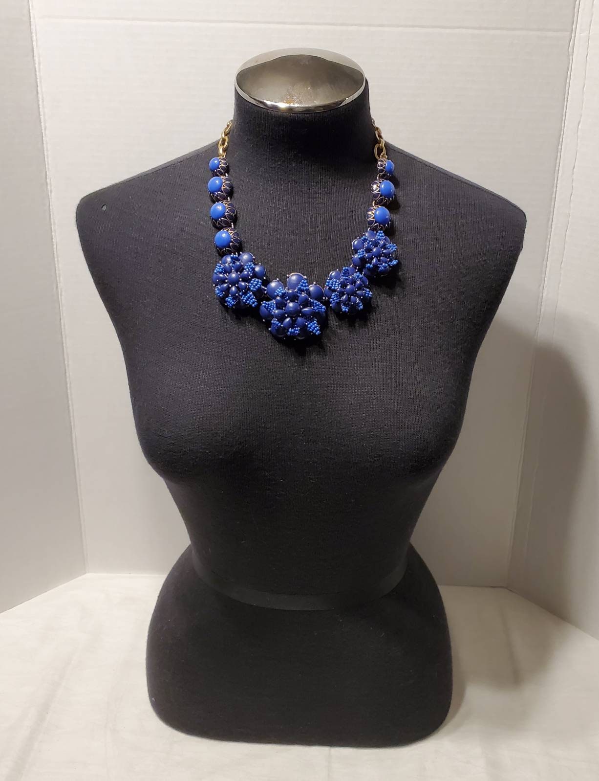 J. Crew Blue Floral Necklace Necklace J.Crew Blue in Other - 46767044 main image 4
