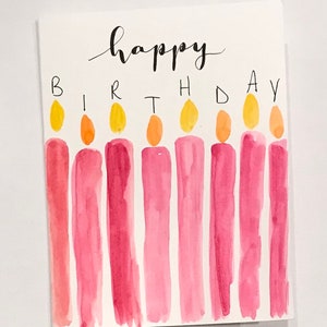 Spring/summer Bright Candle Birthday Cards Bulk Pack of 10 - Etsy