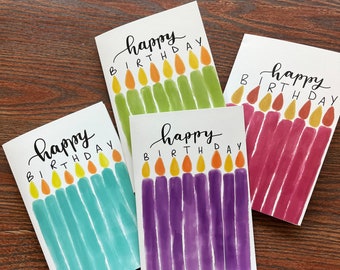 Spring/Summer Bright Candle Birthday Cards