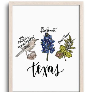 digital texas painted state art- United states map art- unique holiday gifts- state artwork