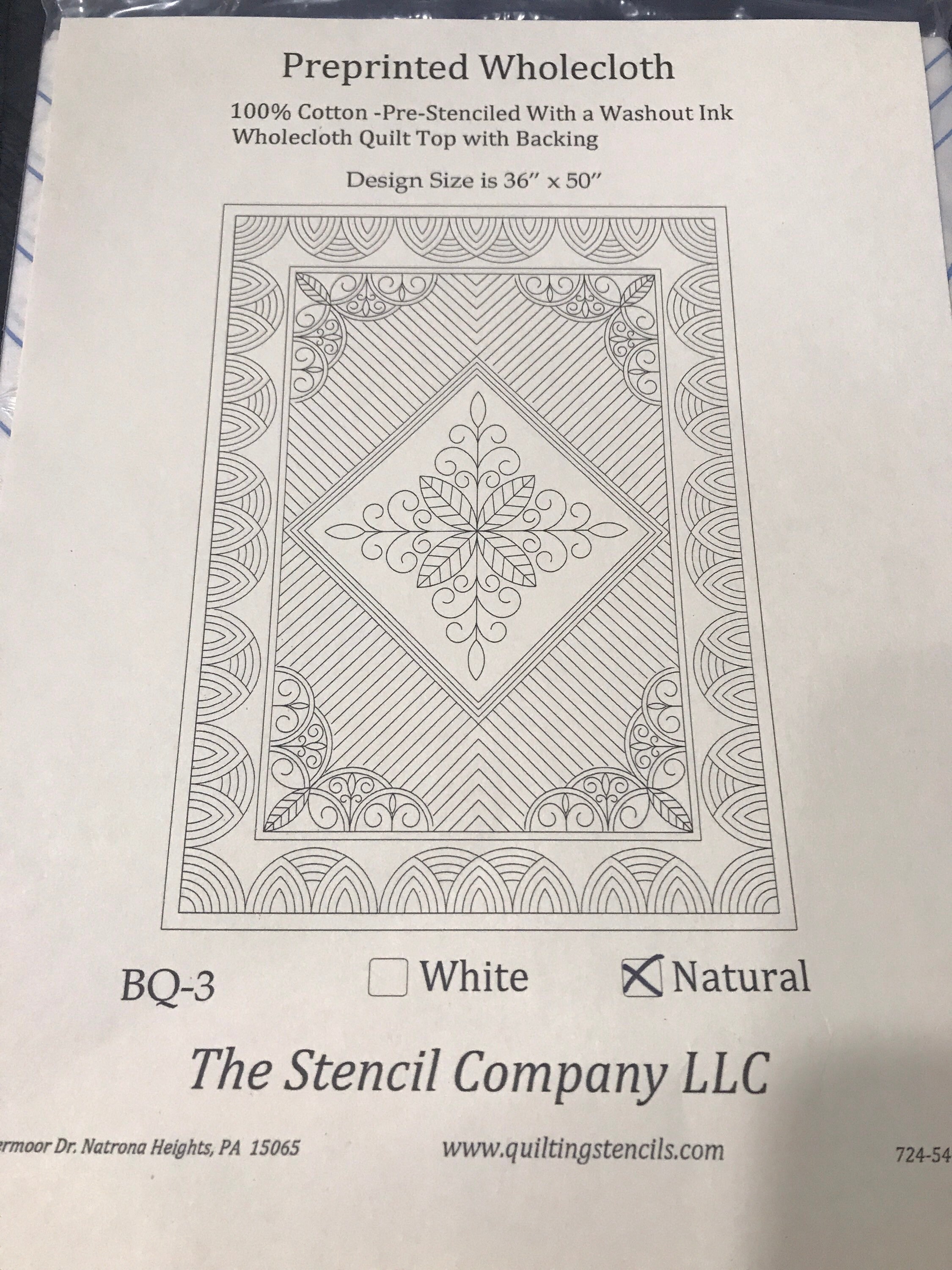 Preprinted whole cloth quilt top with backing fabric Etsy