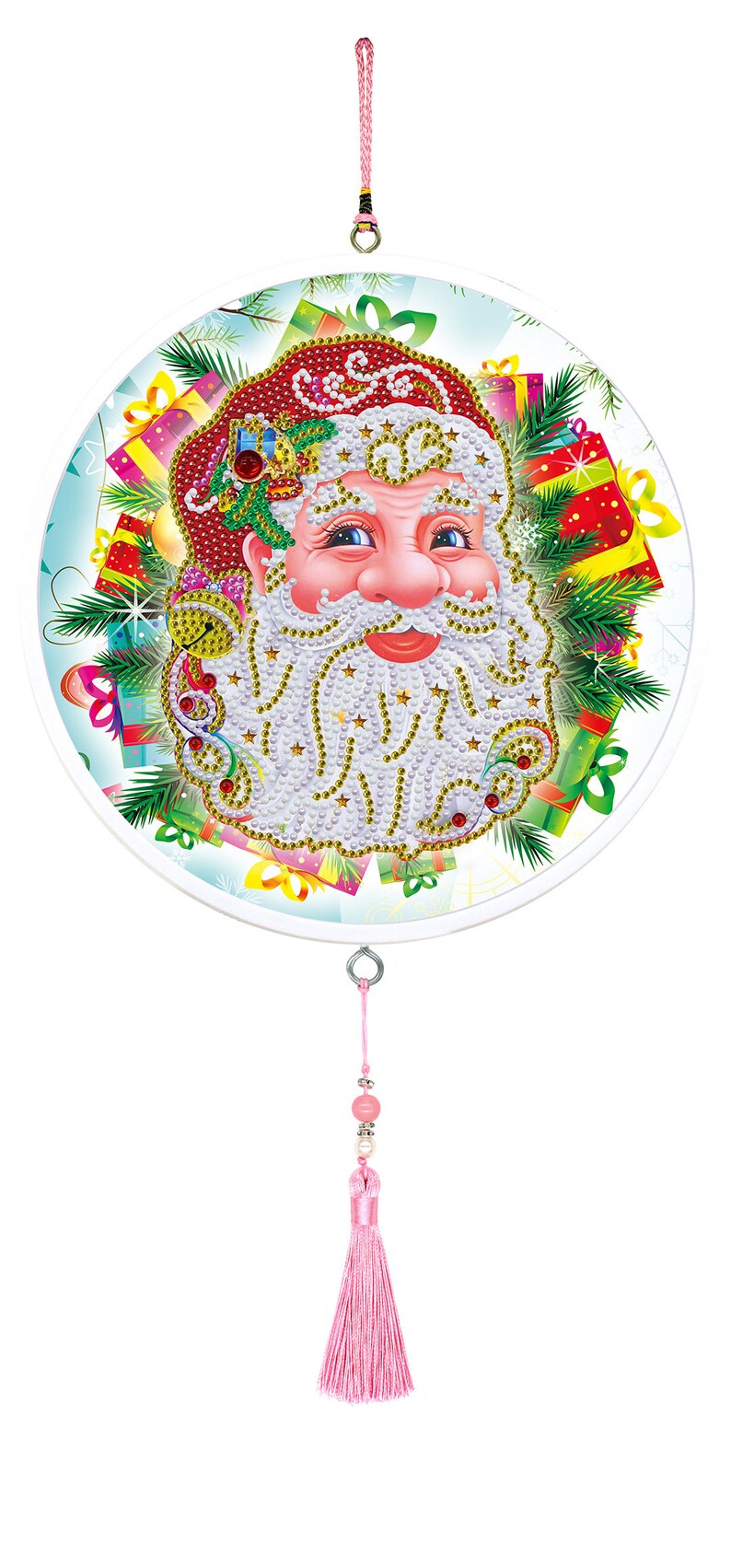 23.5CM Christmas Diamond Painting 5d Cartoon Special Shaped Diamond Embroidery With Frame Art Kits Decorations Home Gift