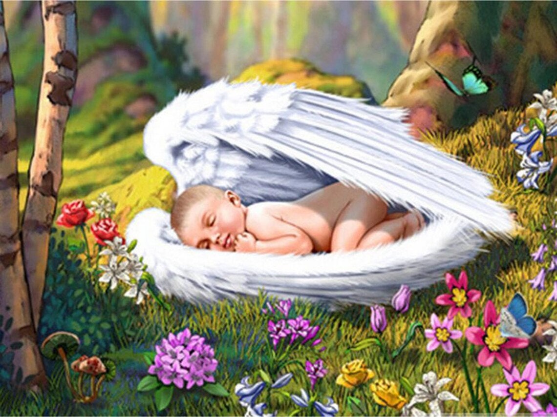 Full Square Diamond 5D DIY Diamond Painting Baby Angel Etsy