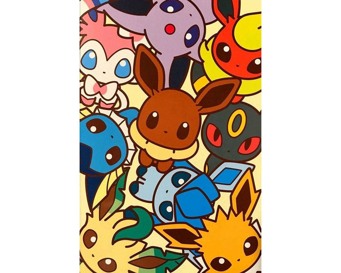 Pokémon Eevee Full Square/Round 5D DIY Diamond Painting 3D | Etsy