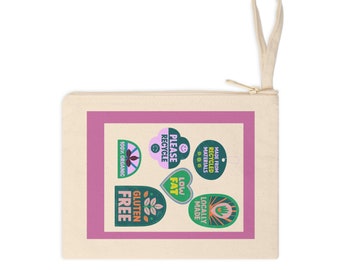 Accessory Zipper Pouch recycle logos