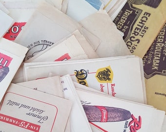 Zeer zeldzame Duitse papieren zakken met advertenties Vintage Ephemera Junk Journal Papercrafts Scrapbooking Paper Ephemera