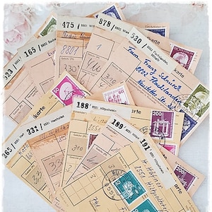 Viejas tarjetas de paquete alemanas, paquete de 10 Vintage Ephemera Junk Journal Papercrafts Scrapbooking Paper Ephemera Documents