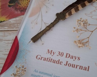 Diario della gratitudine stampabile in formato PDF / Quaderno di lavoro di 30 giorni sulla consapevolezza e l'amore per se stessi / Diario di riflessione quotidiana / Bullet Journal stampabile / Mentalità