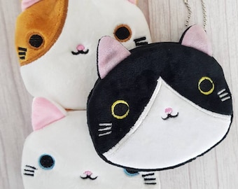 Monedero llavero de peluche con forma de gato