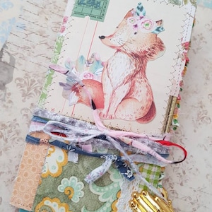 Junk Journal 'Kitsune' Papier Ephemera Traveler es Notebook