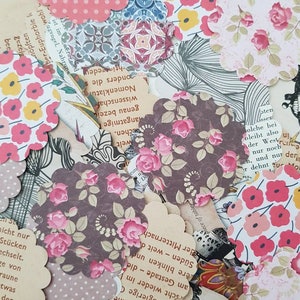 Scalloped Circle Cut Outs Journaling Paper Ephemera Pack Set