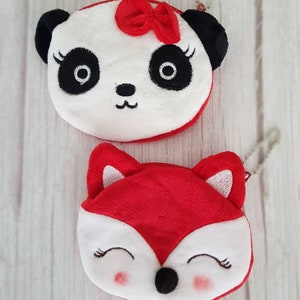 Plushy llavero monedero bolsa de monedas bolsa panda fox