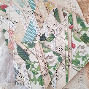 Bellissima cartella Ephemera dal design botanico o pastello