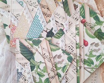 Beautiful Ephemera Folder Botanical or Pastel design