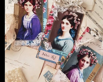 Gorgeous handmade Flower Girl tags to add to your journal