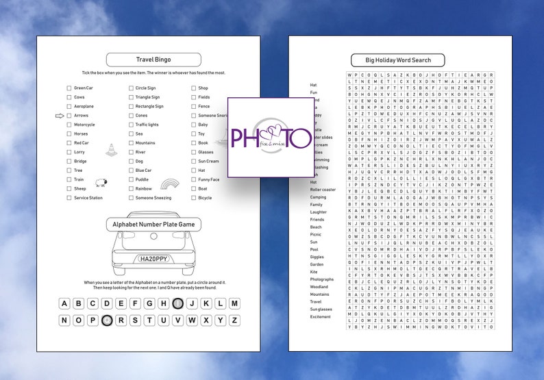 Printable Travel Games to Make Journeys Fun. Etsy
