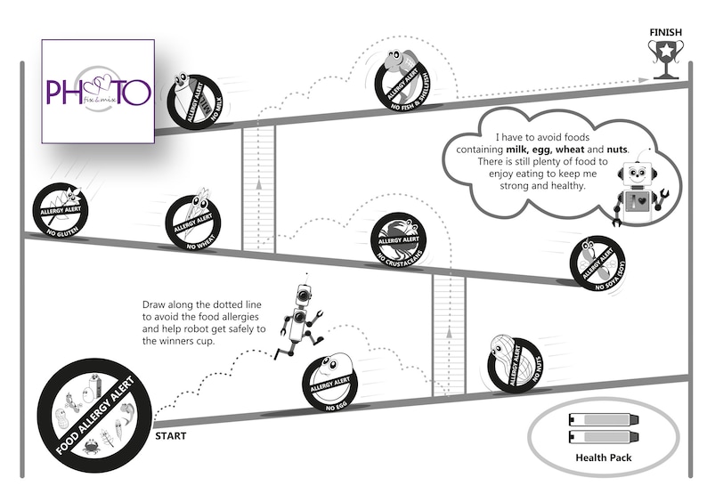 Allergy Fun Activity Puzzles to Introduce Food Allergies, Includes Word