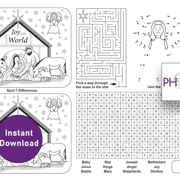 Nativity Puzzle Etsy