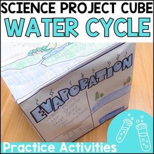 Water Cycle 3D Project Cube *Science Craftivity* - Science Centers & Activity