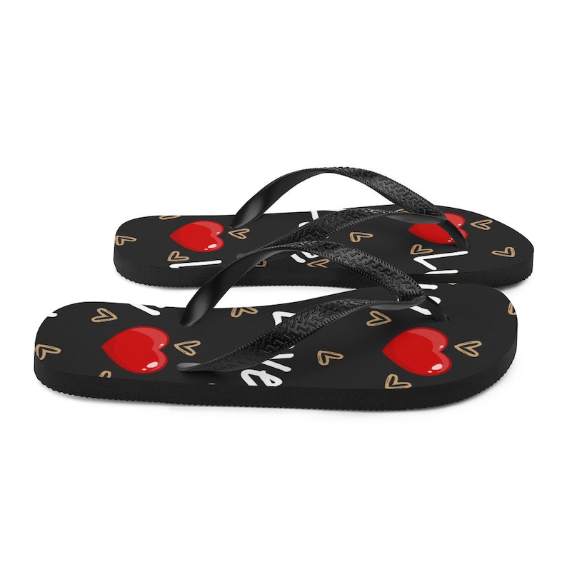 Flip flops with love /& hearts