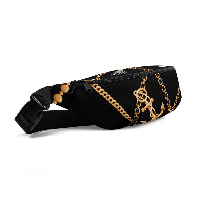 shoulder bag Belt bag carrying bag with golden maritim anchor sailor sailor design for coastal children belly bag hip bag