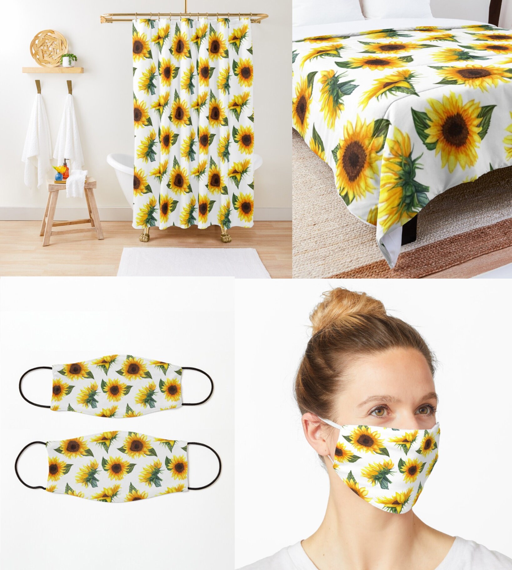 Sunflower Digital Paper Summer Seamless Patterns. Paper | Etsy