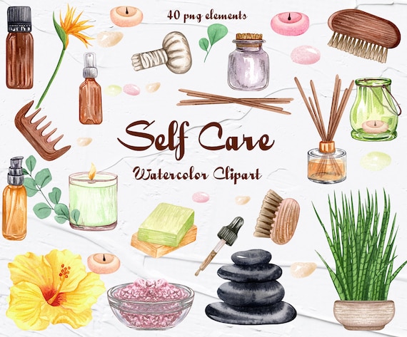 Selfcare Clipart. Aromatherapy Clipart. Watercolor Spa Clipart. Cosmetics clipart. Beauty and self care. Spa and Bath Clipart. PNG (SPA)