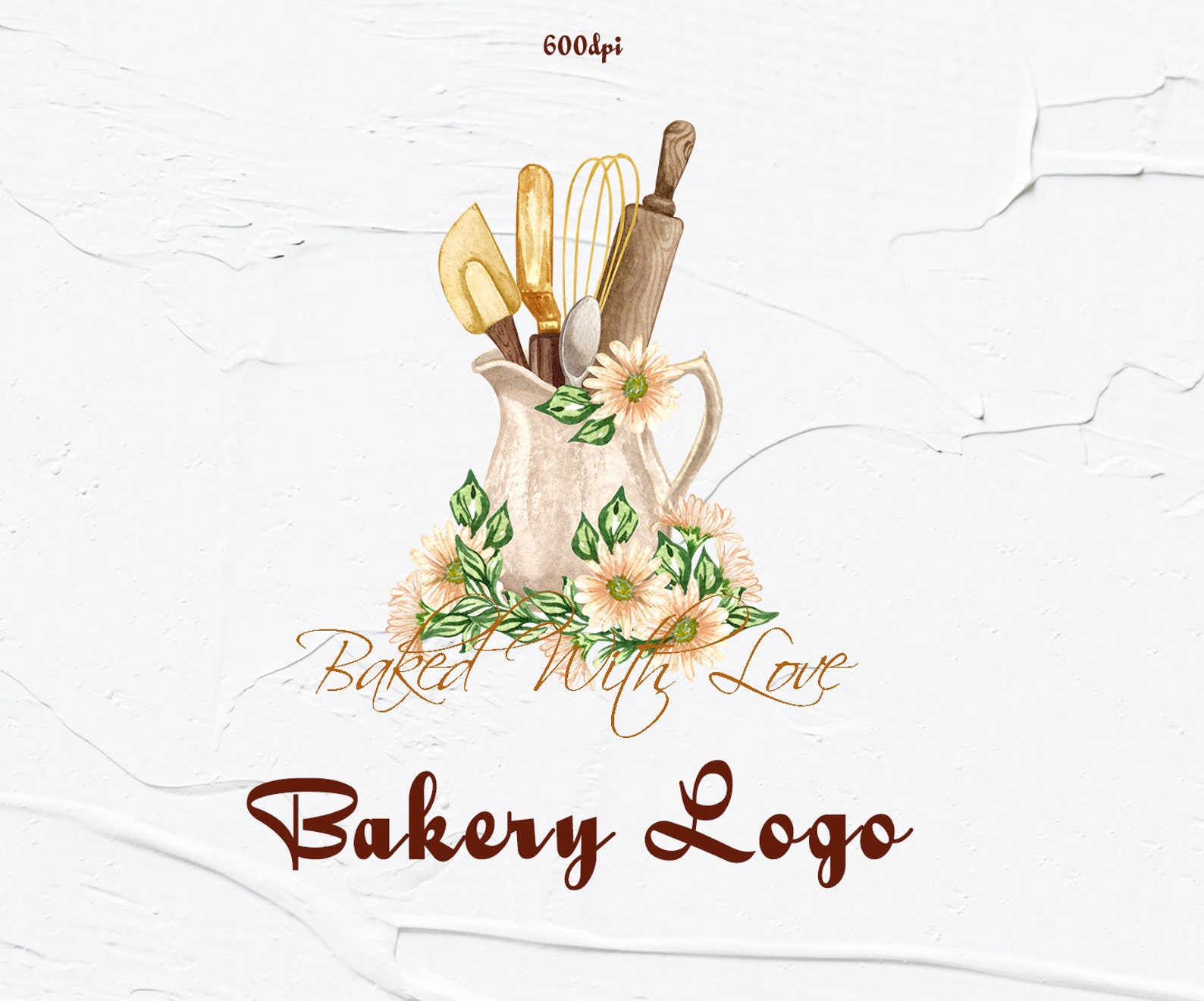 Watercolor Bakery Logo. Baking Watercolor Clipart. Home Bakery Etsy UK