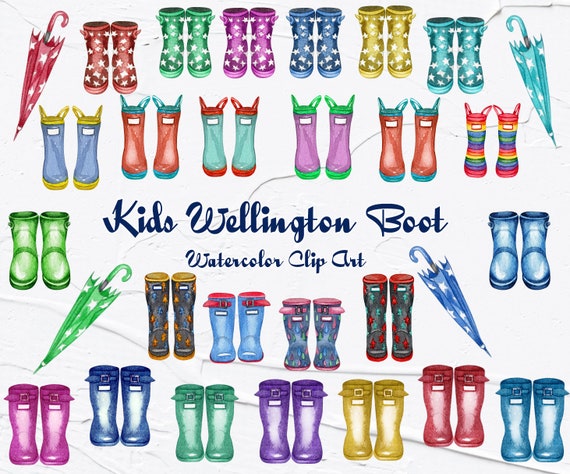 Clipart Kids Wellington Boot. Clipart de bottes de pluie. - Etsy France