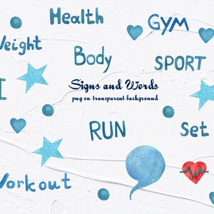 Sport Clipart. Fitness Watercolor Clip Art. Gym equipment illustration. Yoga clipart PNG elements 600dpi image 3