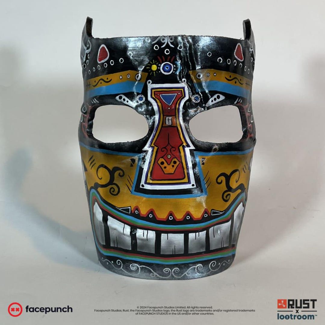 Rust LIFE-SIZE Facemask | Sunrise 1:1 Prop | Professional Airbrushed ...