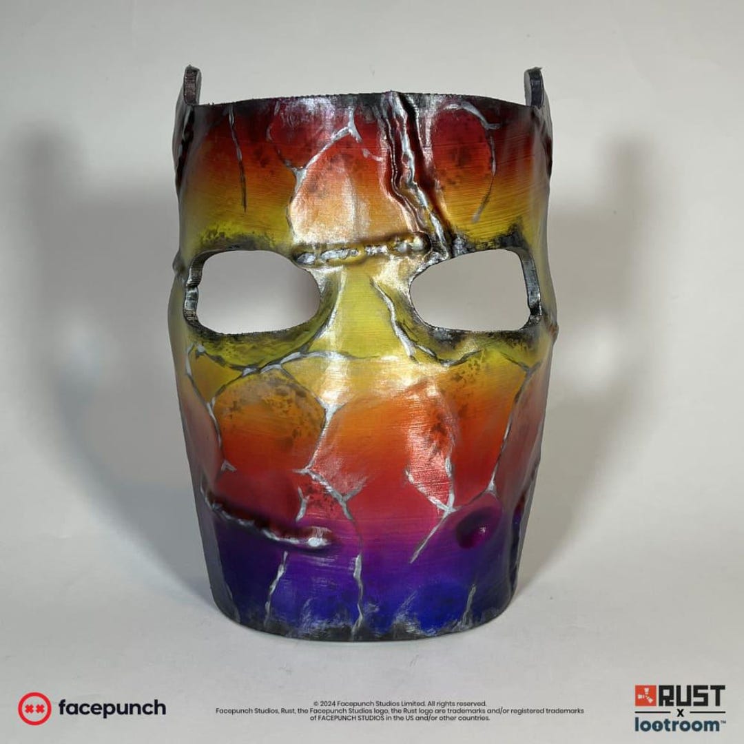 Rust LIFE-SIZE Facemask | Tempered 1:1 Prop | Professional Airbrushed ...