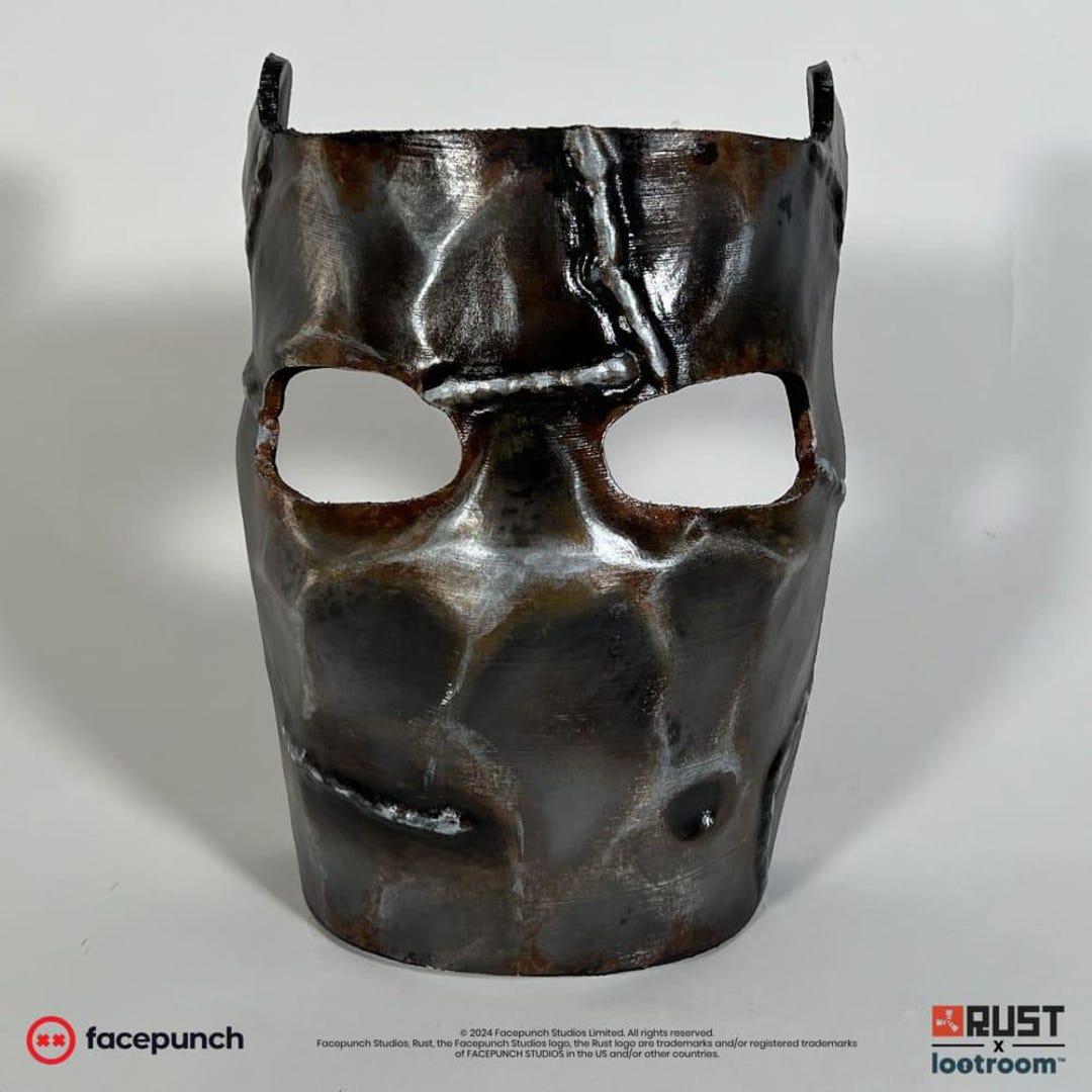 Rust LIFE-SIZE Facemask | Default 1:1 Prop | Professional Airbrushed ...