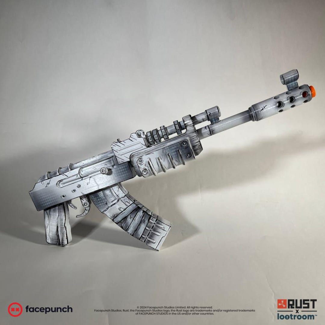 Rust Assault Rifle Pattern Rust LIFE-SIZE Assault Rifle | Comic Skin | 1:1 Gun Prop | Professional ...
