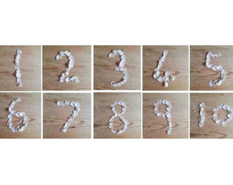 Number flashcards - learn to count - counting 1 to 10 - natural eyfs resources