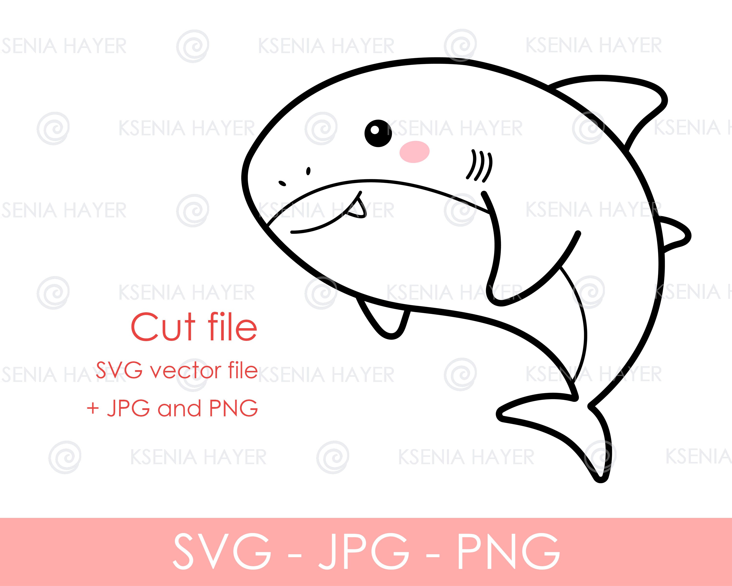 Baby Shark Outline Svg