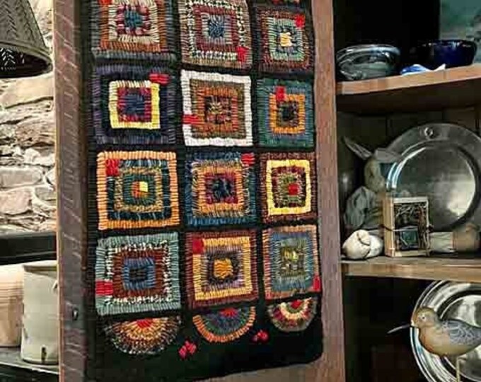 Hooked Rug – “around the Block” is My Original Design and Hooked by Me ...