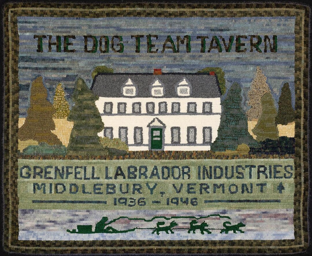 Rustic Tavern Rug Photo of DOG TEAM TAVERN Rug- Unframed - Etsy