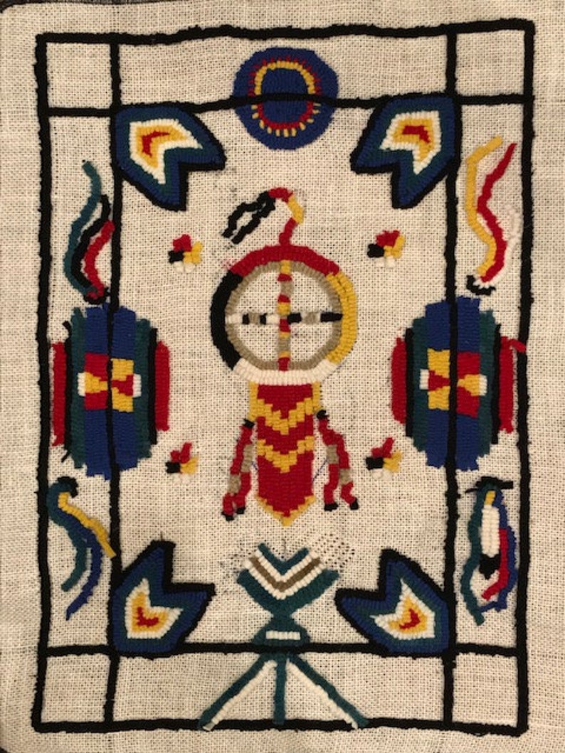 Hooked Rug medicine Wheel 2019 is My Original Design and Etsy