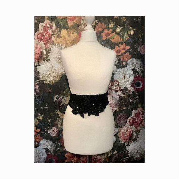1980s Frank Usher Elasticated Sequin & Bead Embell