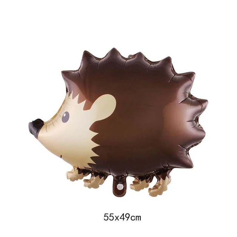 Igel Folienballon braun Kindergeburtstag Waldtier Deko 55x49cm