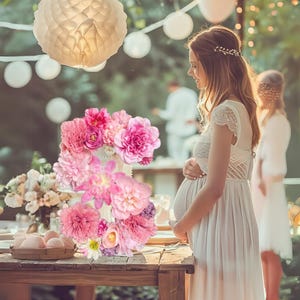 Babyparty Deko Blumenbuchstabe personalisierte Buchstaben Wanddeko Kinderzimmer Geschenk zur Geburt für Mutter personalisiert Mädchen