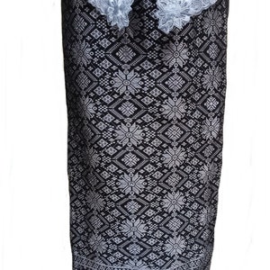 Black Songket Wrap Skirt: Traditional Palembang Woven Kebaya