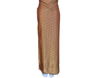 Sarong  kebaya, Ikat skirt, Songket Skrit, wrap skirt, Gold, Size S, M, L, 2L, 3L, 4L, plus size