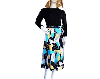 Cotton Wrap Skirt: Adjustable Tie, Beach Festival Midi Skirt