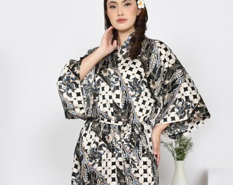 Bali Silk kimono robe women-loungewear- luxury bathrobe