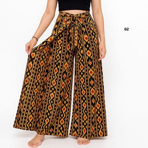 Batik Wrap Pants: Bali Beach Trousers, Songket Look