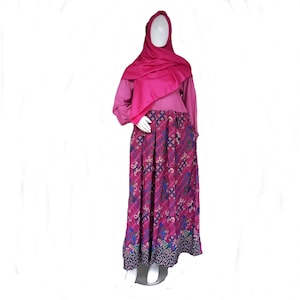 Purple Batik Abaya for Eid | Muslim Women&#39;s Dress